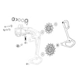 Sram Red AXS E1 28/36t Sada montážnych skrutiek čierna
