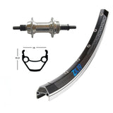Rueda Trasera Winora Exal ZX19 Eje Macizo Tuerca 135mm 6/8v Negro/Plata
