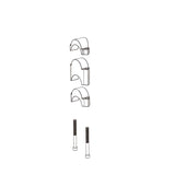 Deda Parabolica/Fastblack Sada Medzikusov pre Predĺženia Riadidiel 2x10/2x15/2x30mm Čierna